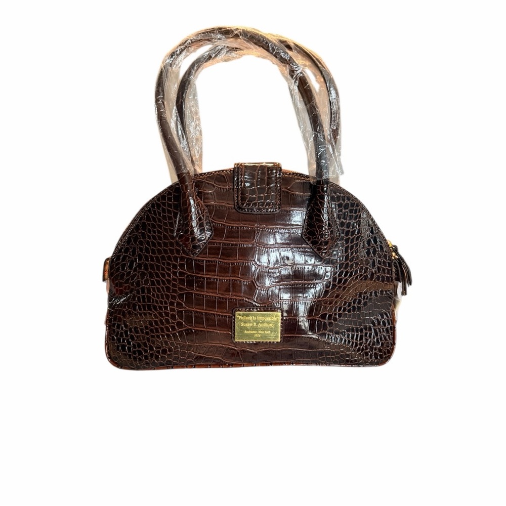 Susan B. Anthony Limited Edition Purse Elegant Brown Crocodile Purse